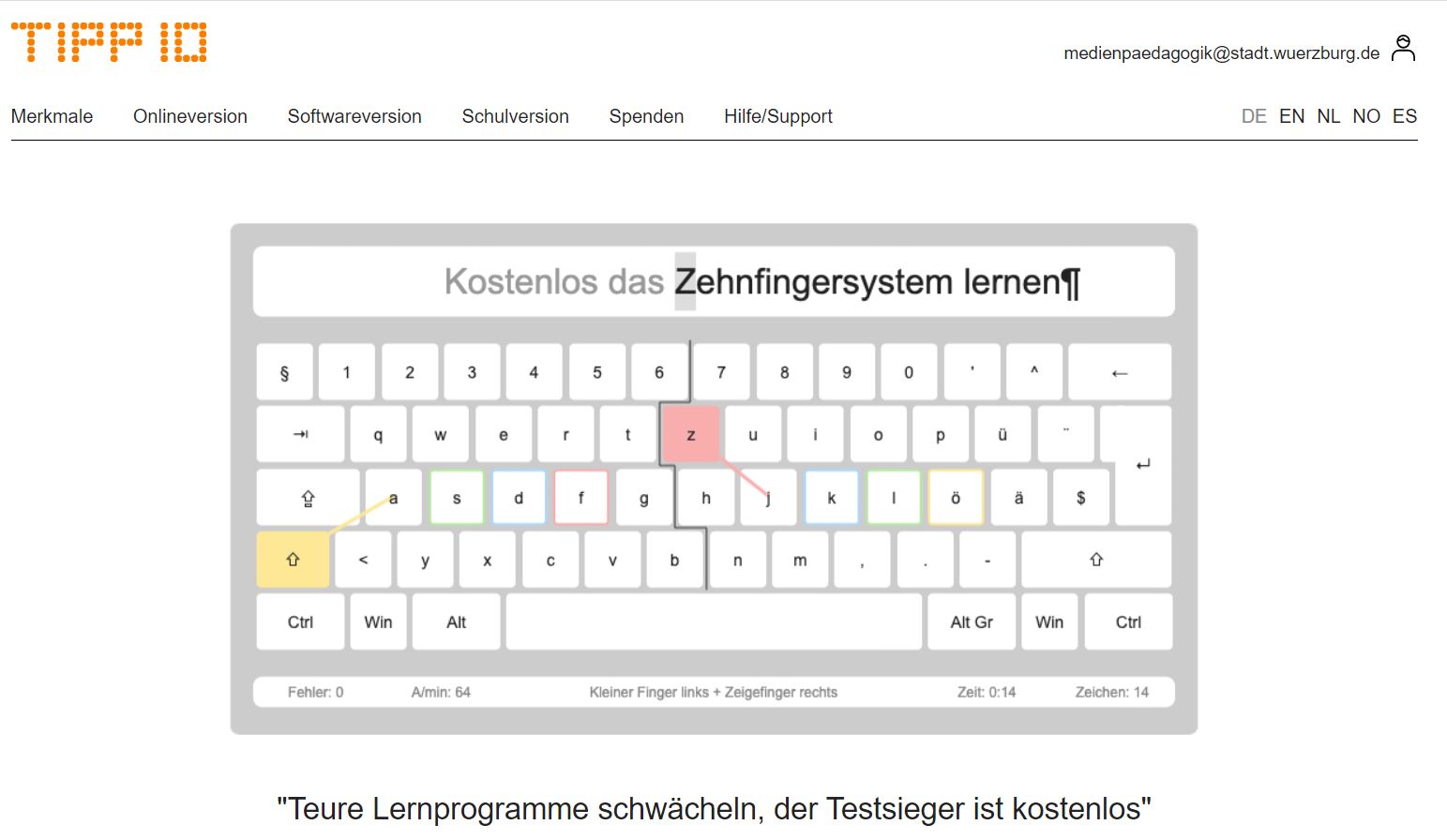 schnell schreiben auf der tastatur