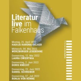 Literatur live im Falkenhaus – Die Stadtbücherei präsentiert ihr literarisches Programm 2022