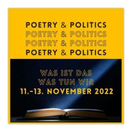 Poetry & Politics Literaturfestival